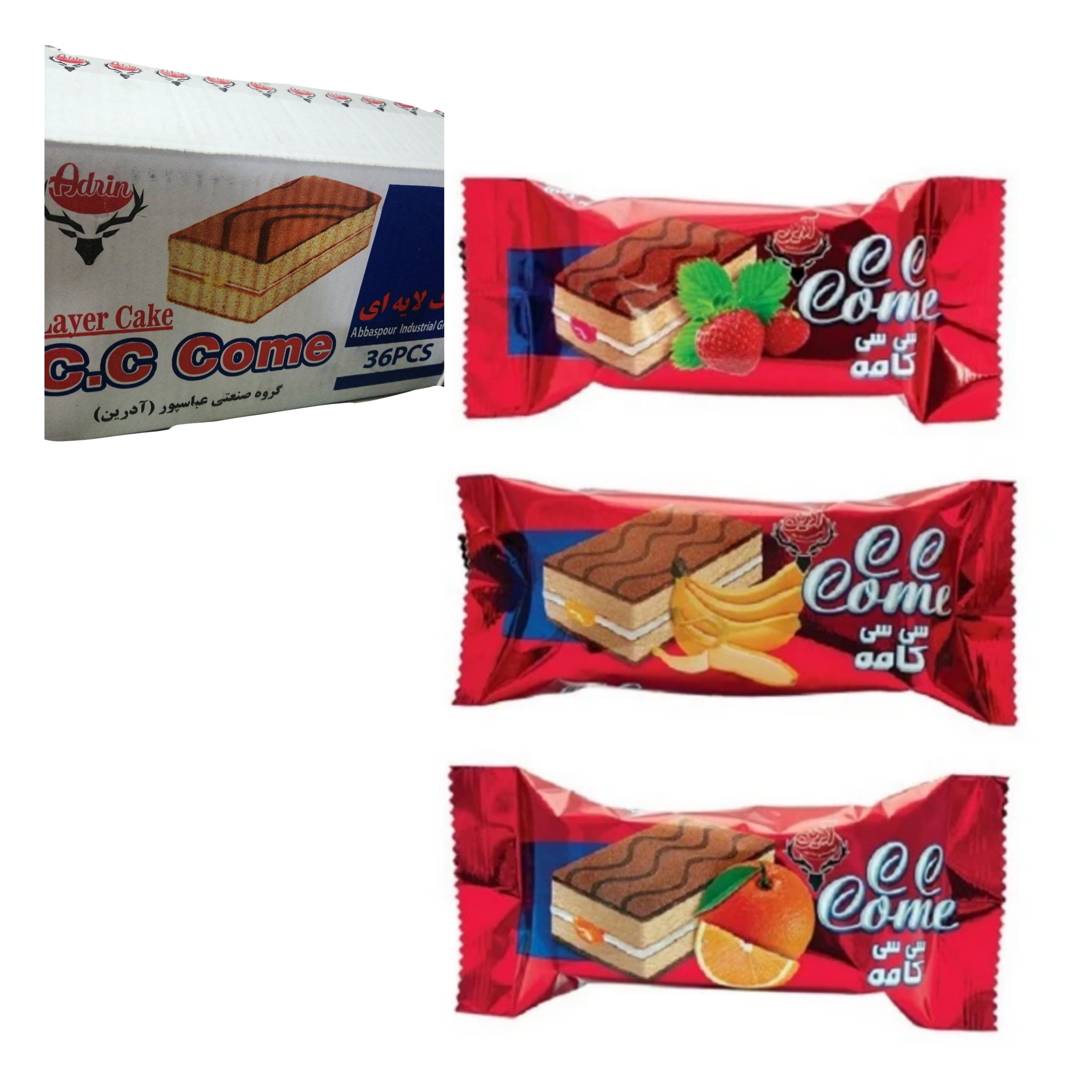 تی تاپ  40 گرمی سی سی کامه آدرین کارتن 36 عددی